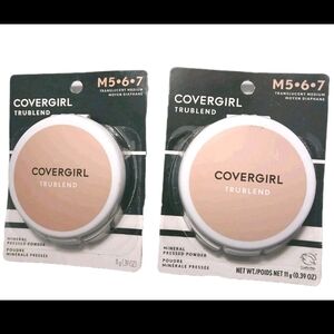 Lot Of 2 - Covergirl Trublend M5.6.7 Translucent Medium Mineral Pressed Powders